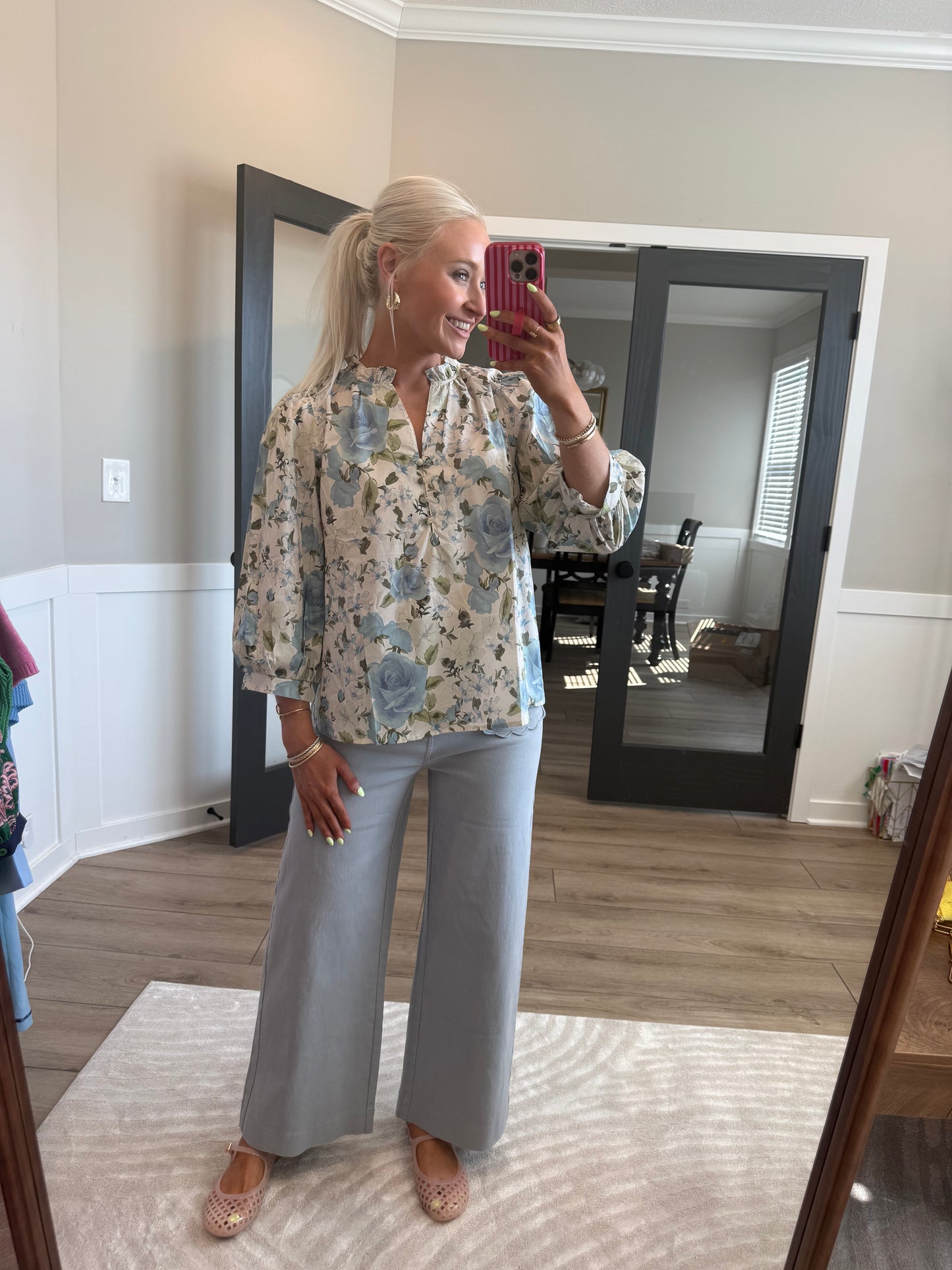 Dainty Blue Garden Blouse