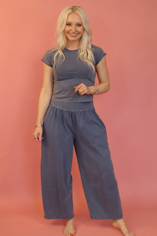 Short Sleeve Hot Shot Acid Washed Set