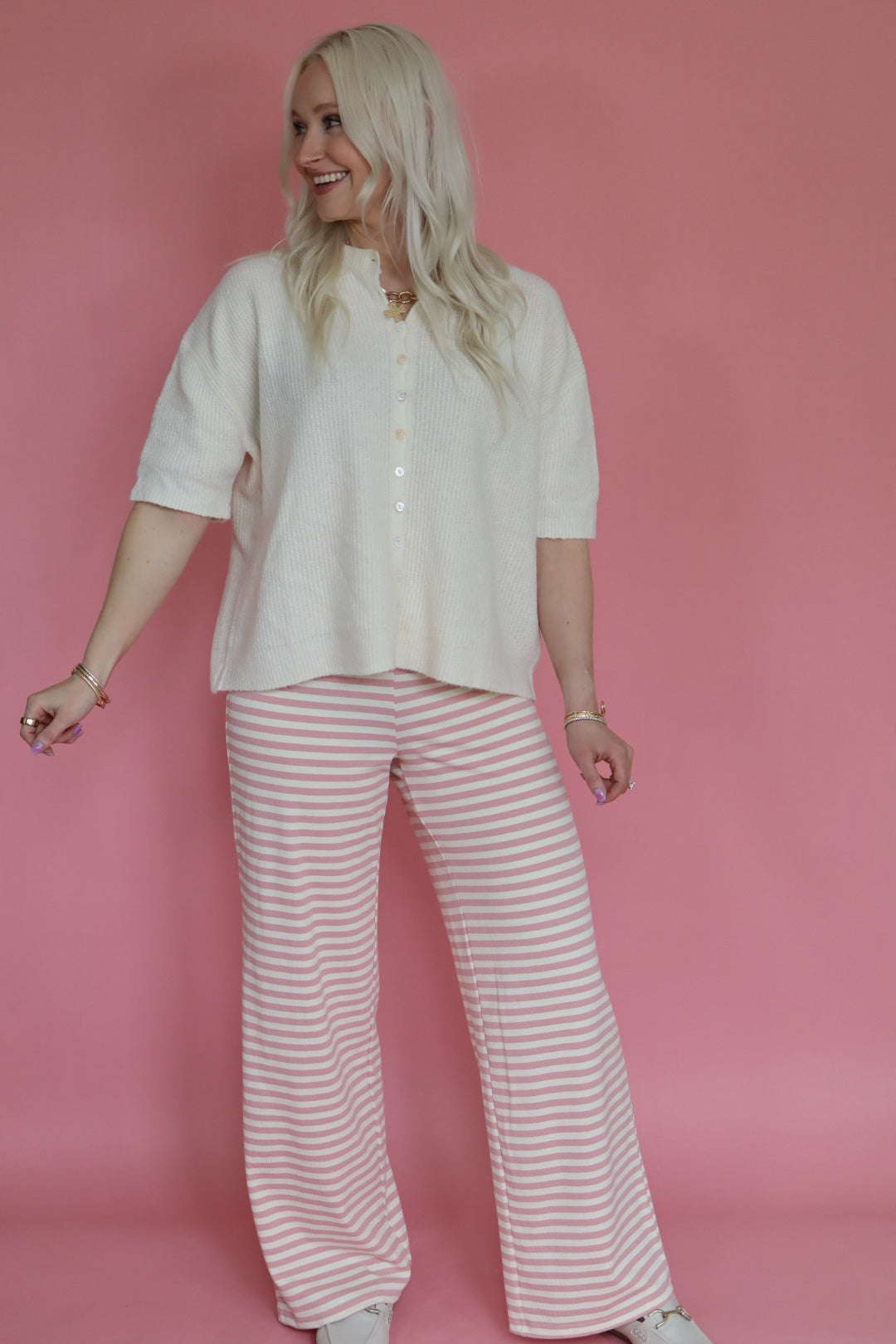 Pink Stella Stripe Pant
