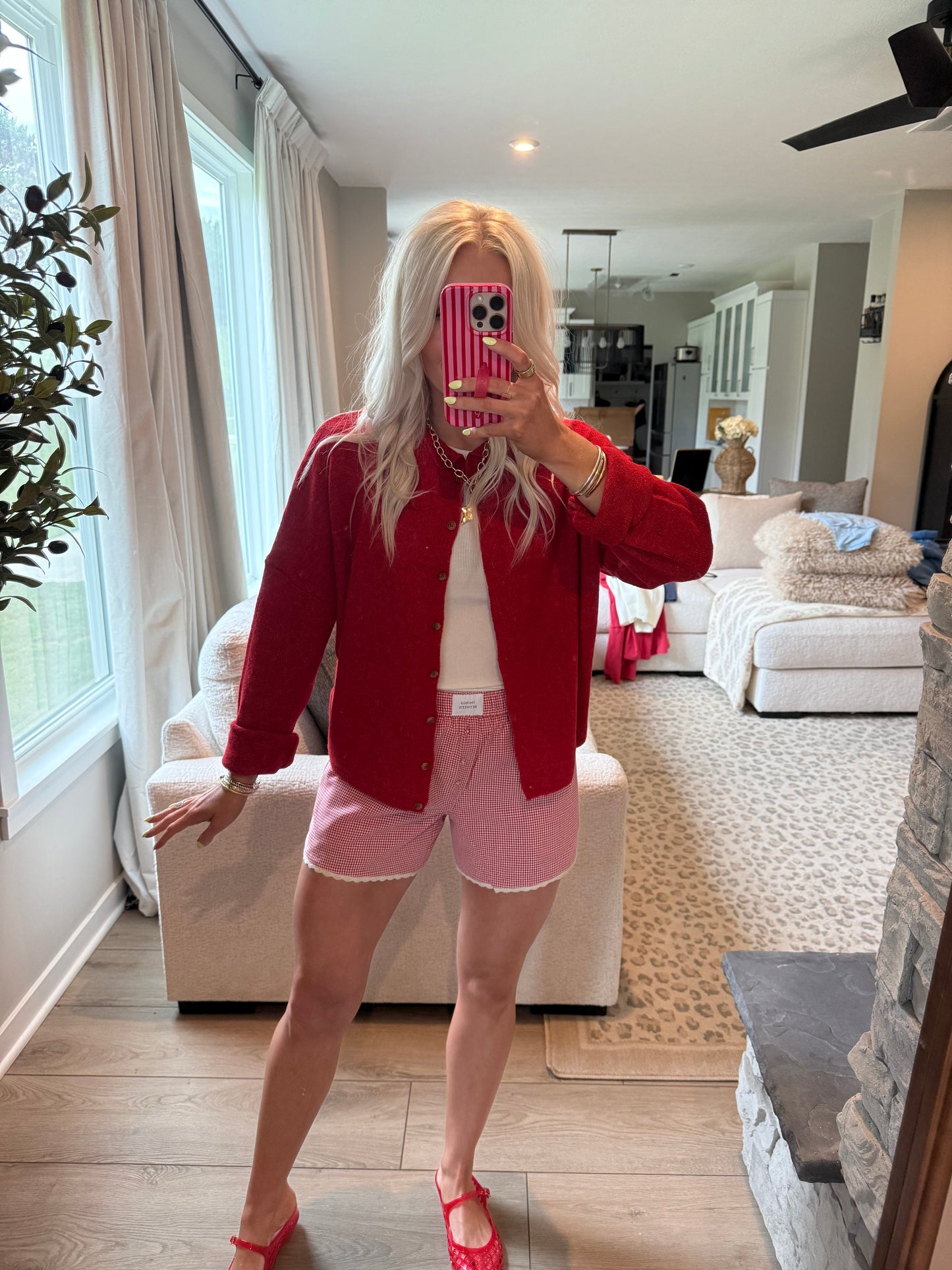 Red Piper Cardigan