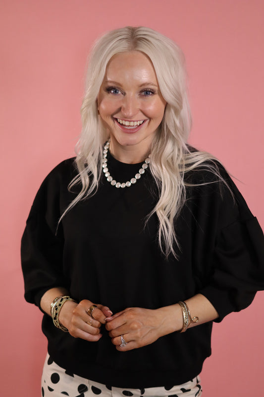 Bailey Black Scuba Top