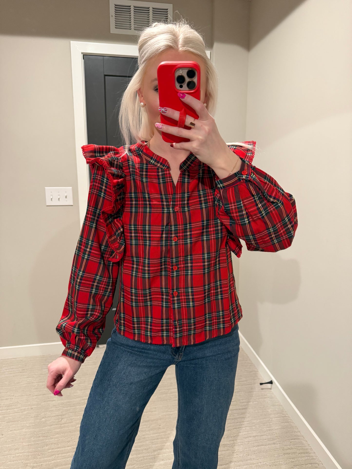Plaid Christmas Cheer Top