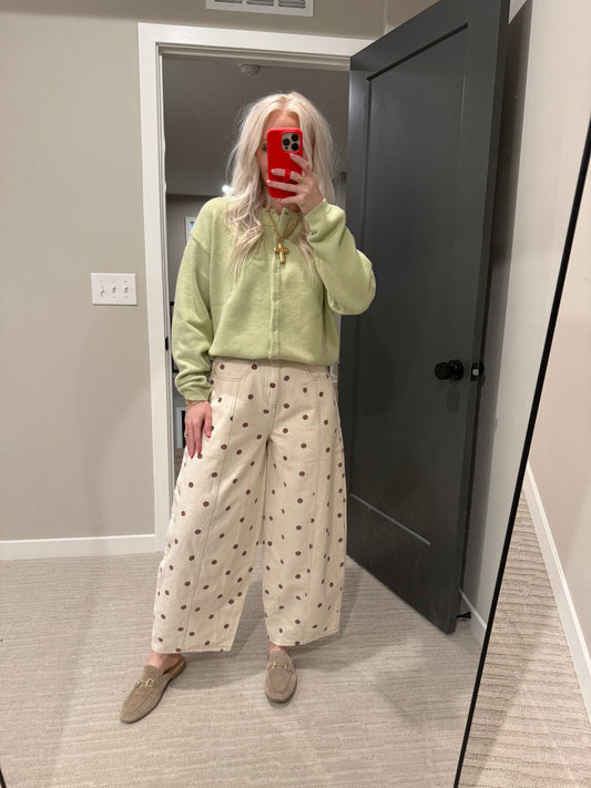Marlie Polka Dot Barrel Denim
