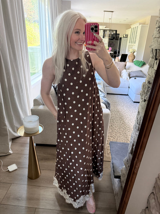 Bailey Brown Polka Dot Midi
