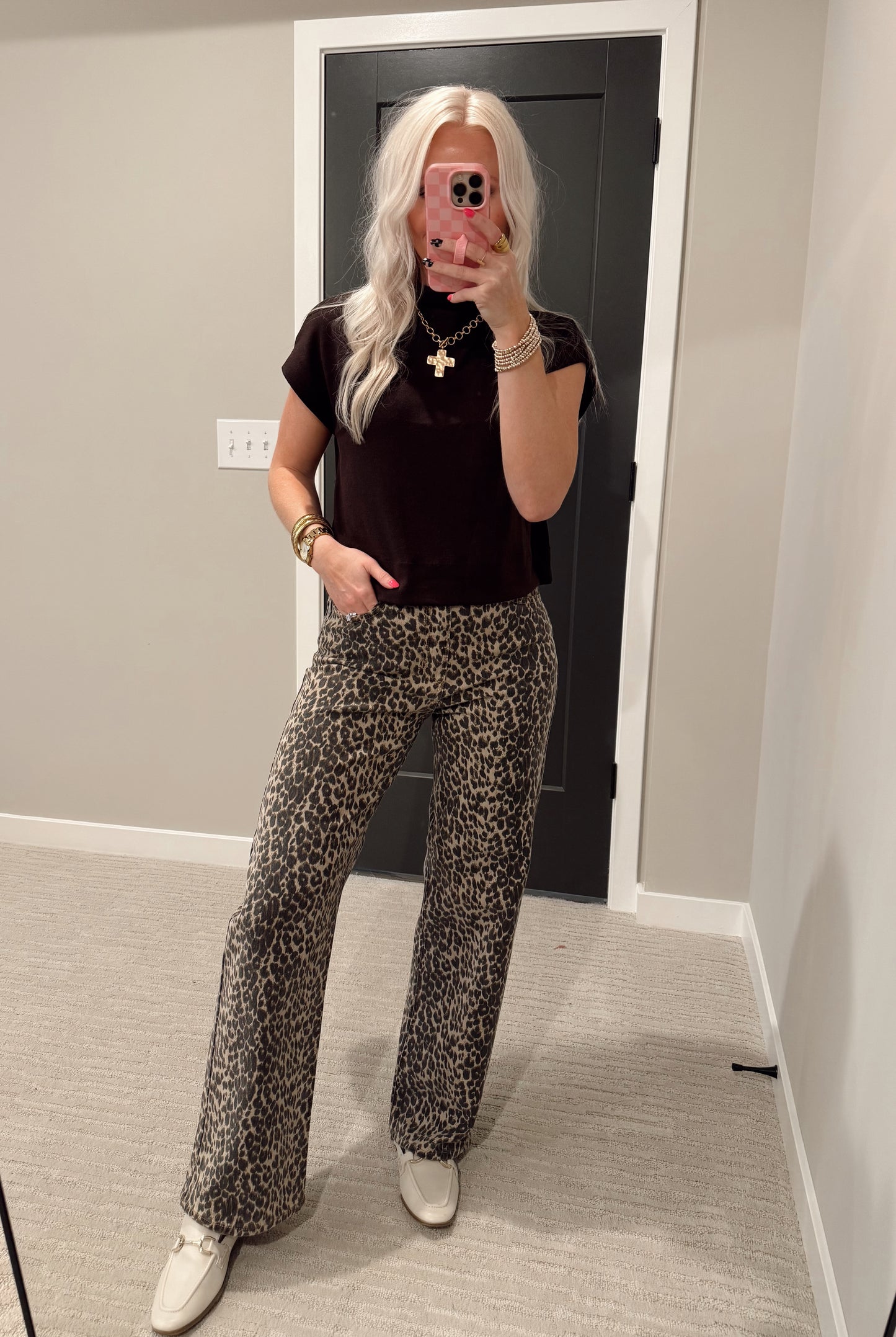 Leopard Vintage Straight Pant