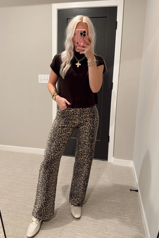 Leopard Vintage Straight Pant