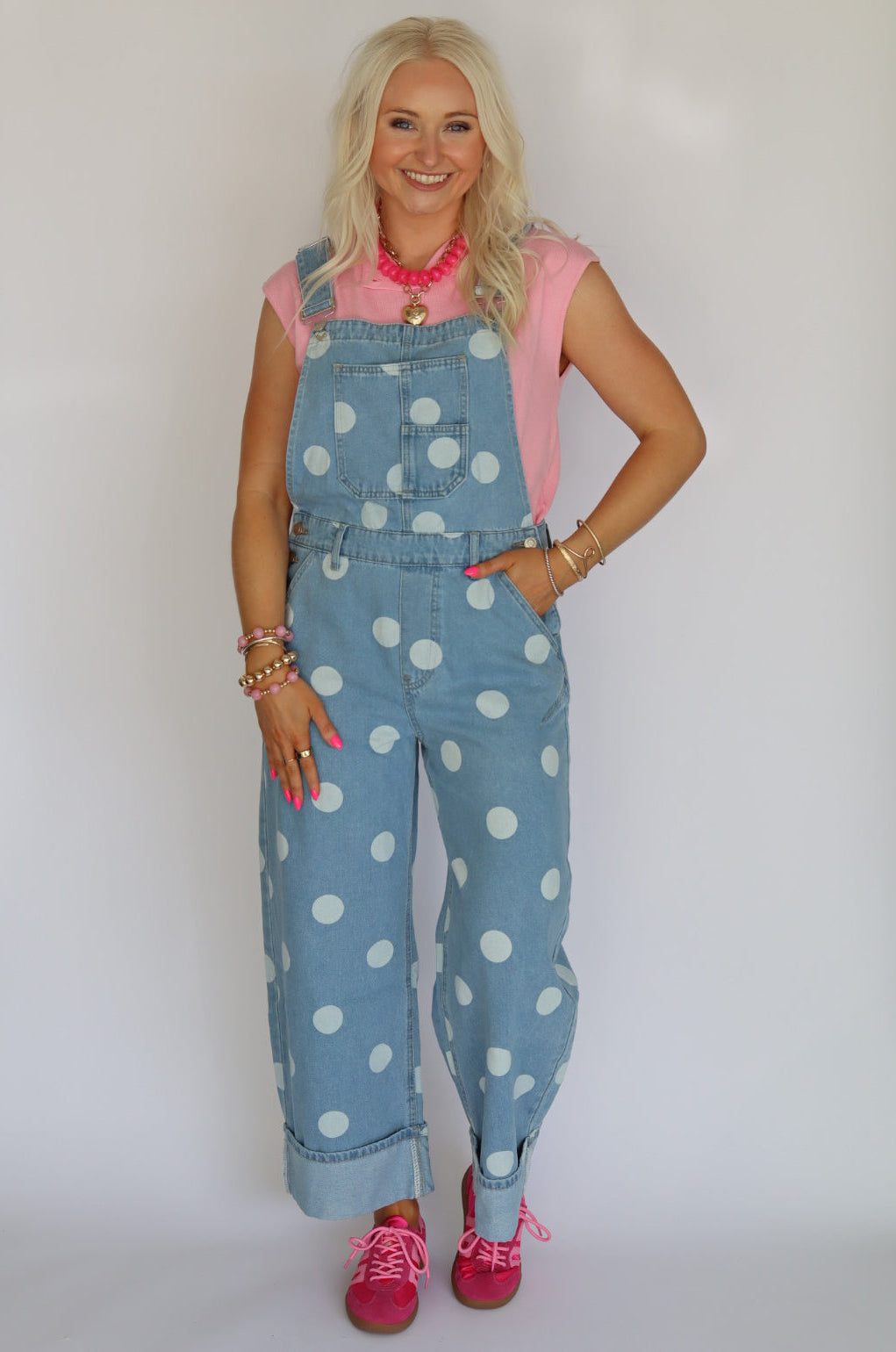 Cameron Polka Dot Overalls