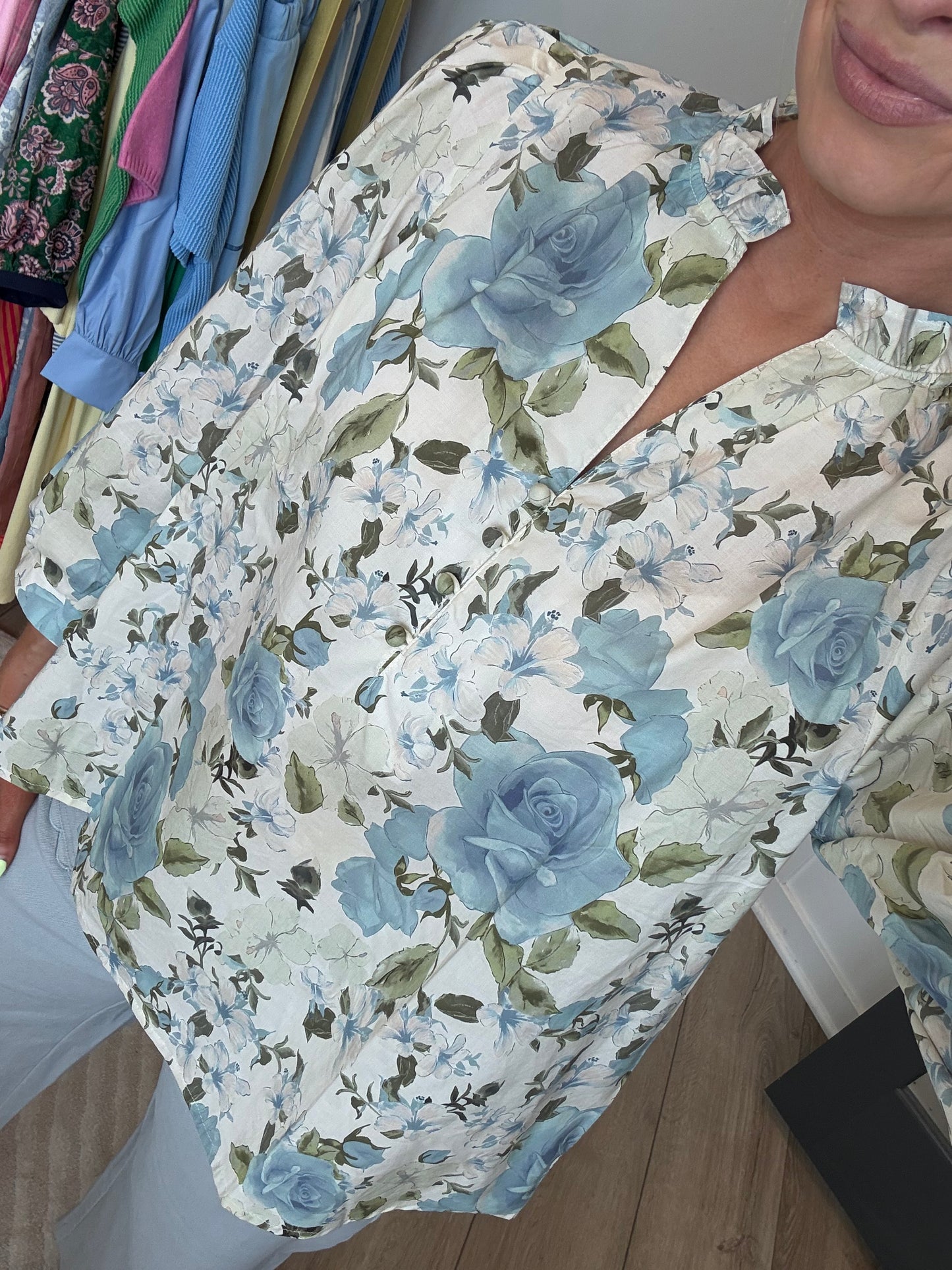 Dainty Blue Garden Blouse