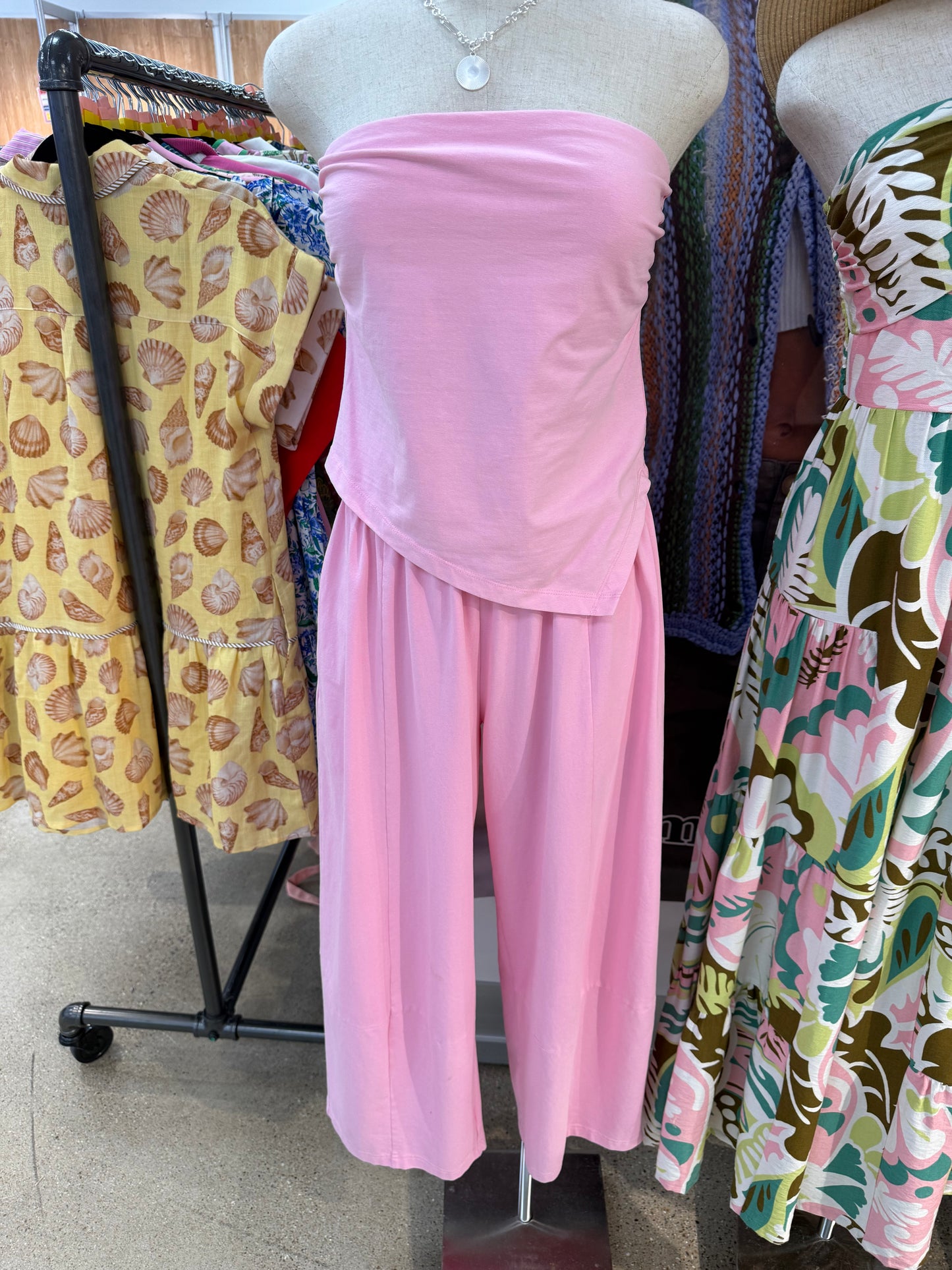 Sweet Pink Strapless Hot Shot Set