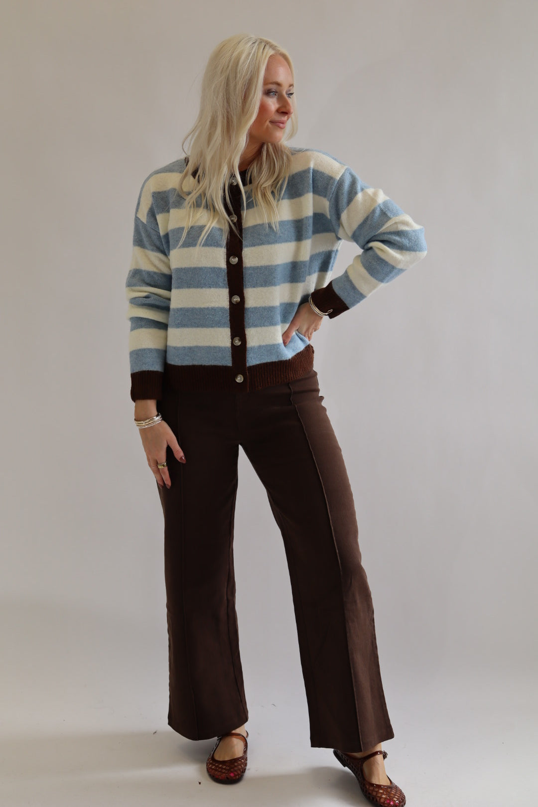 Sky Brown Cardigan