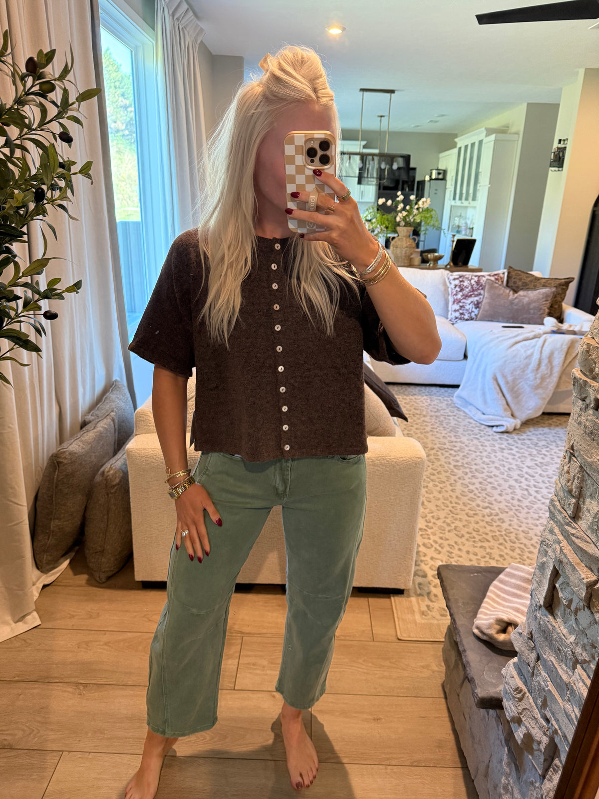 Zoey Sage Utility Pant