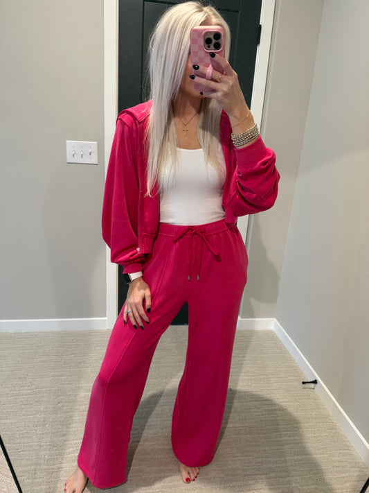Fuchsia Pink LUX Jacket Set
