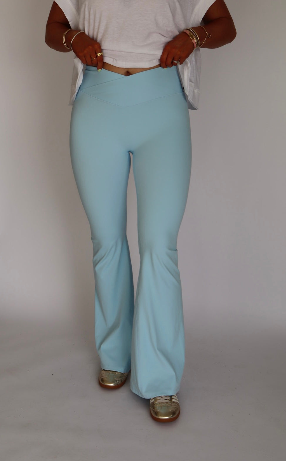 Baby Blue Crossover Yoga Pant