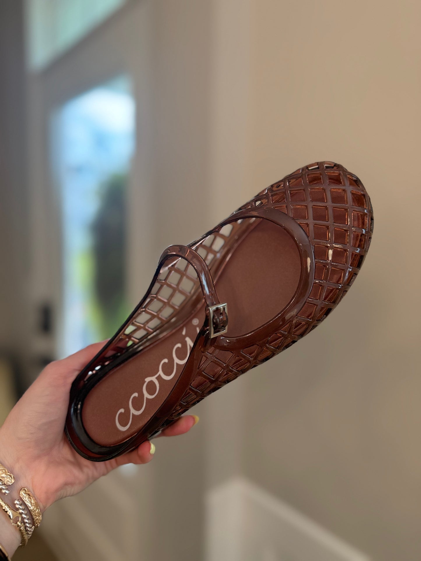 Brown Coco Maryjane Jellies