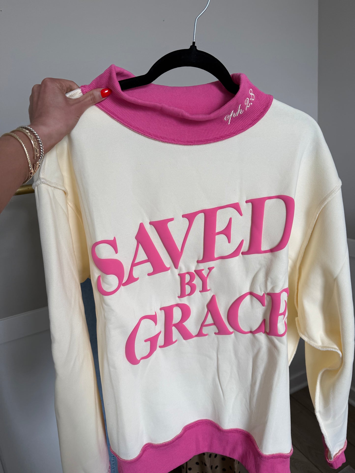Saved By Grace Mock-neck